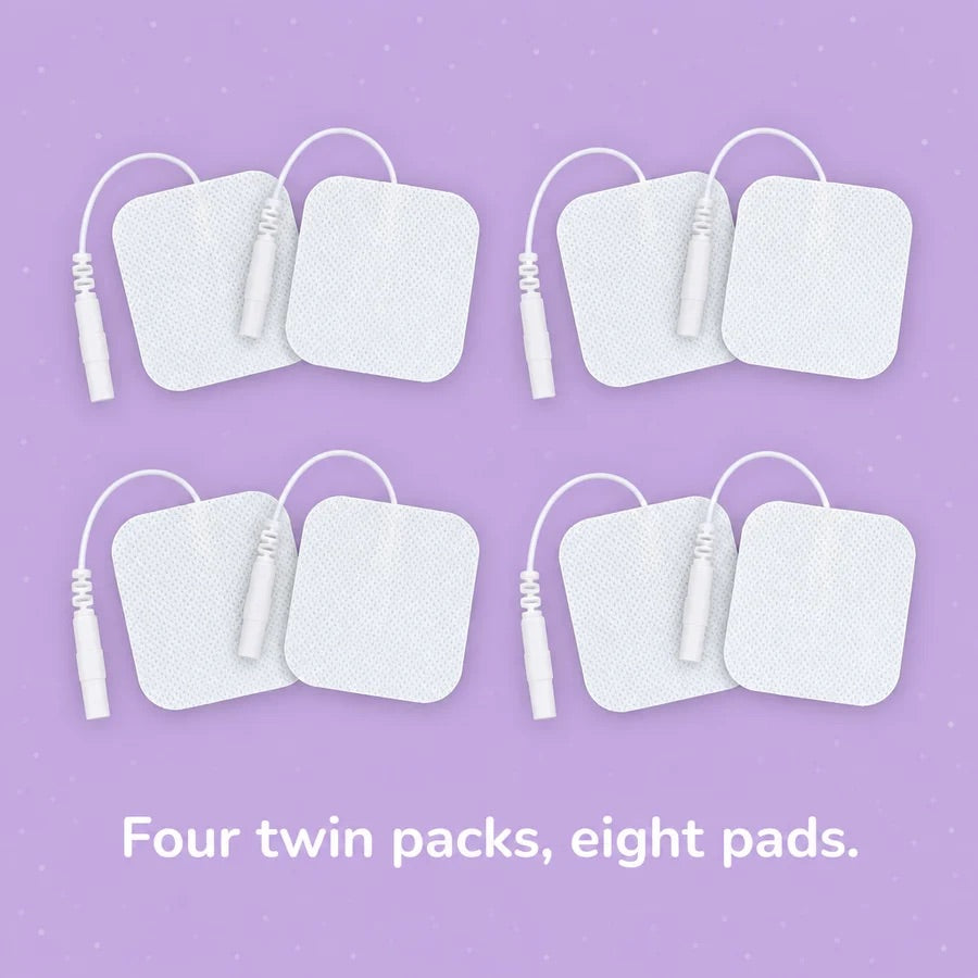 Comfee Power Square TENS and EMS Sticky Electrode Pads (4 Twin Packs (8 pads)