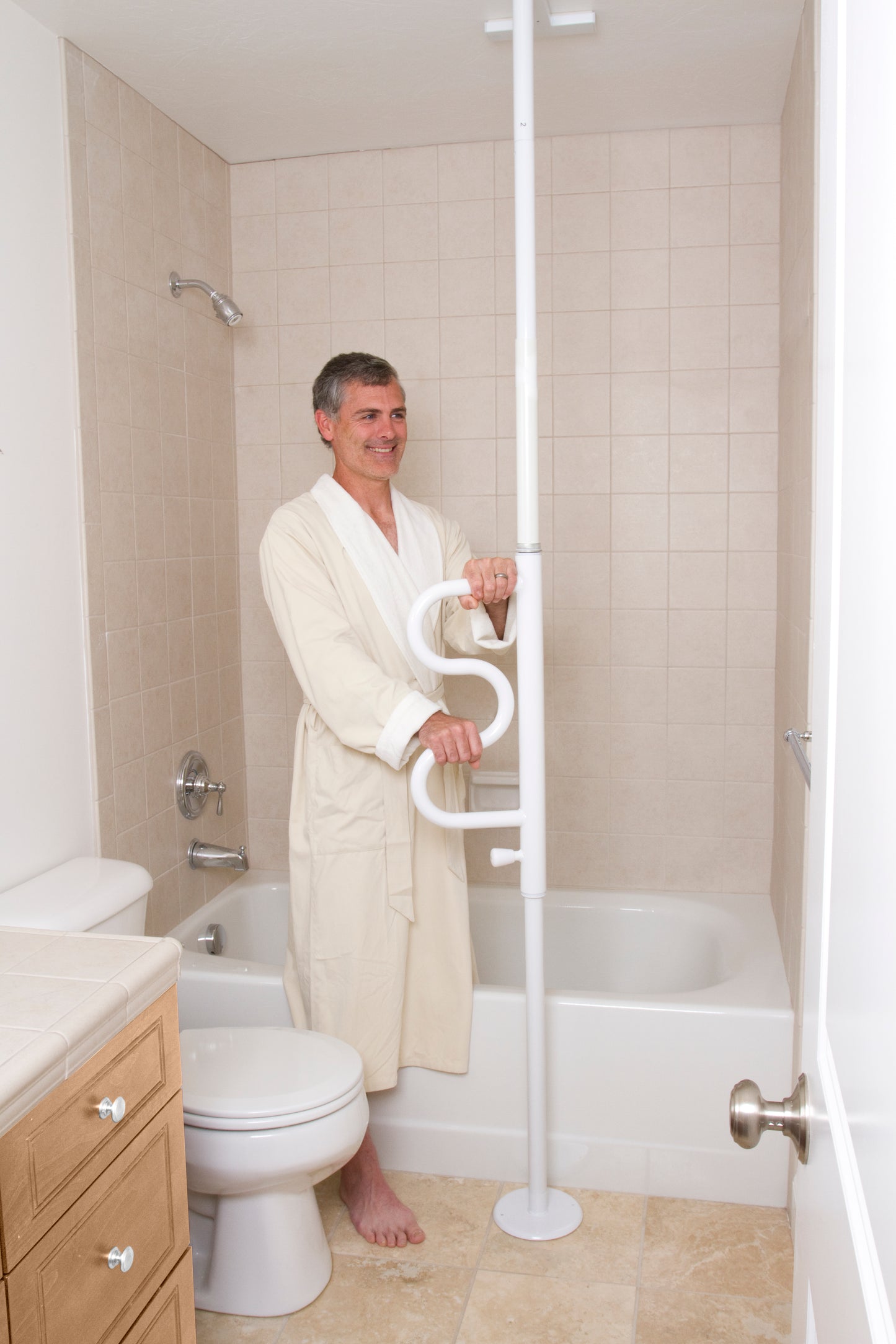 Wonder Pole Plus (Security Pole Curved Grab Bar)
