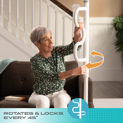 Stander Wonder Pole Plus (Security Pole Curved Grab Bar)