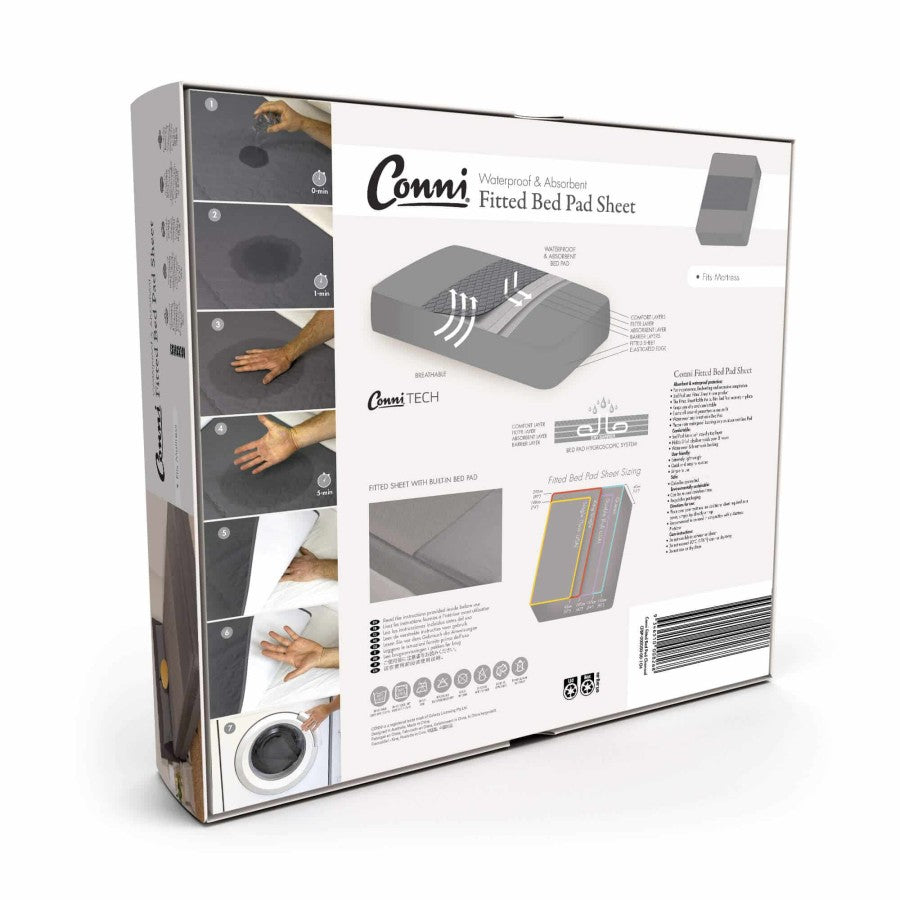 Conni Fitted Bed Pad Sheet - Queen