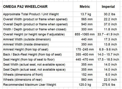 Max Mobility PA1 Paediatric Wheelchair