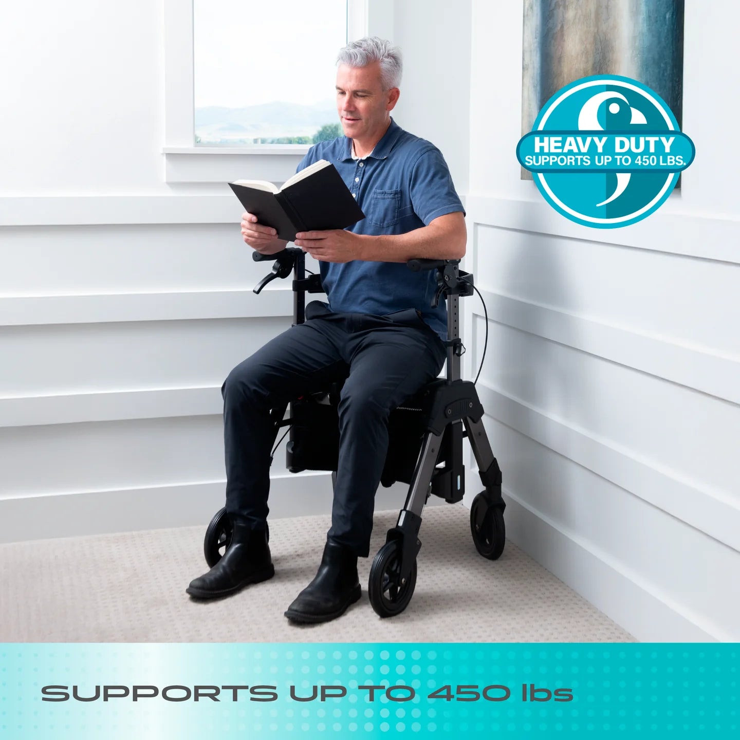 Stander Wonder Rollator Heavy Duty (EZ Fold-N-Go Heavy Duty Rollator)
