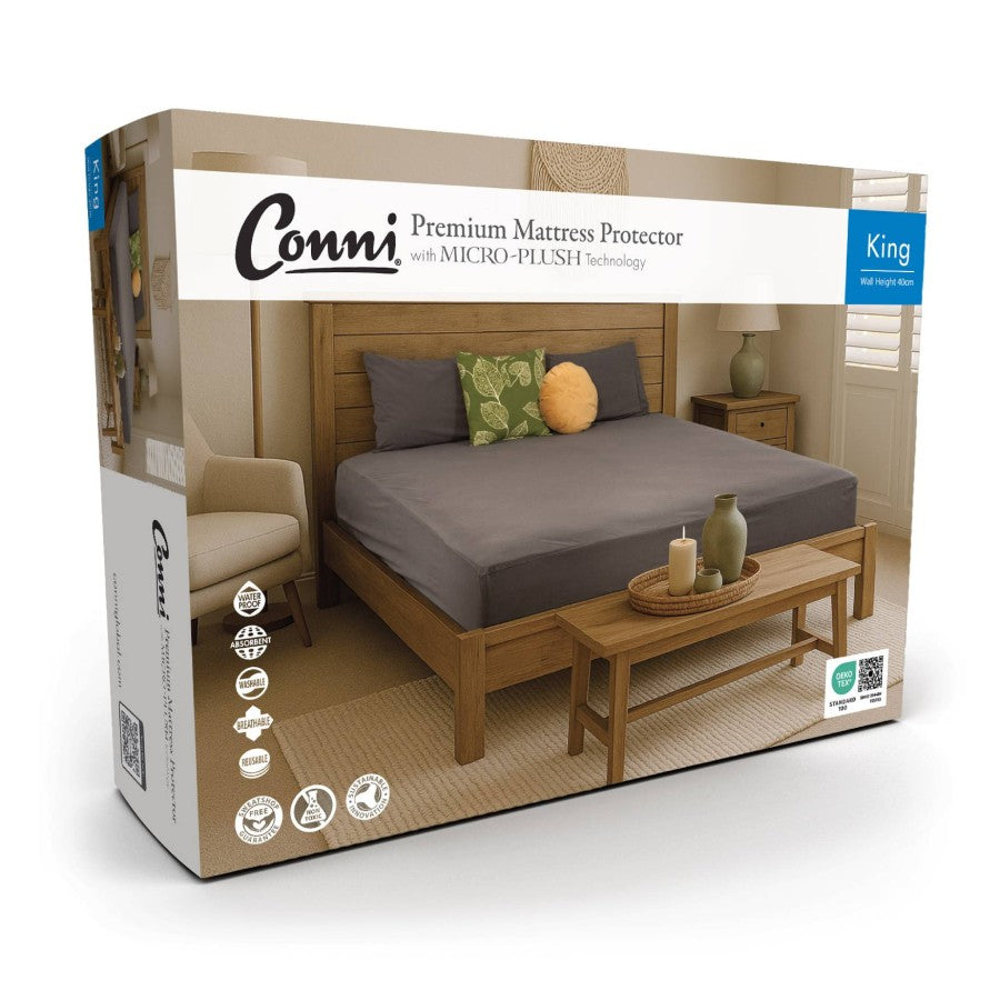 Conni Micro-Plush - King Waterproof Fitted Sheet