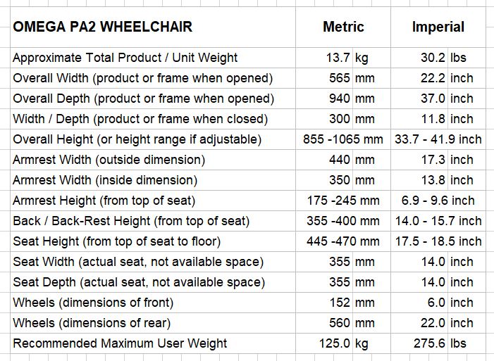 Max Mobility PA2 Paediatric Wheelchair