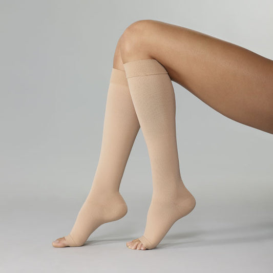 Varisan Knee High TOP Stockings Short Ccl.2 (Open Toe) 6A4E1